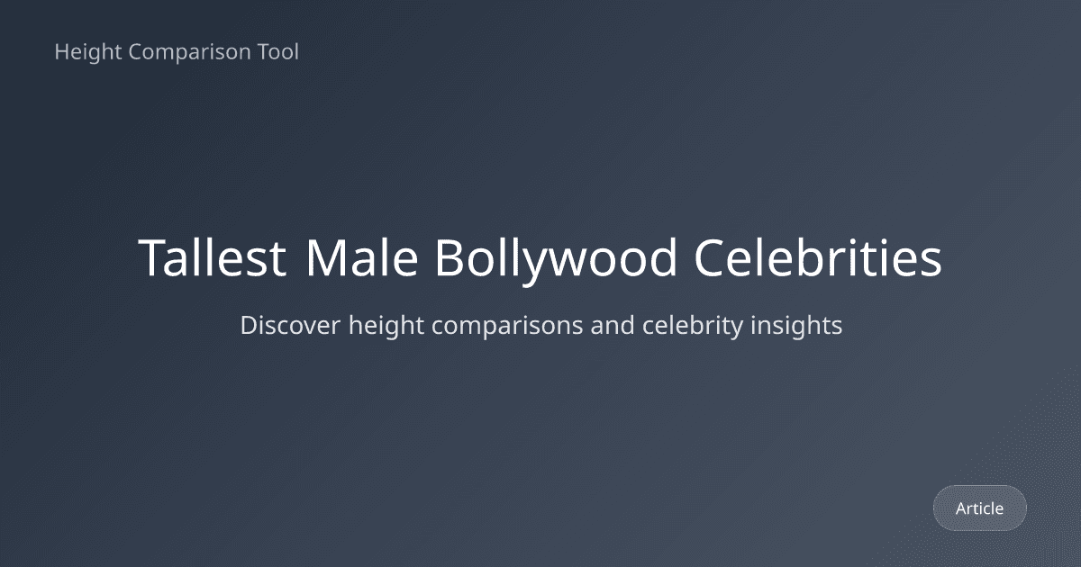 Top 10 Tallest Male Bollywood Celebrities